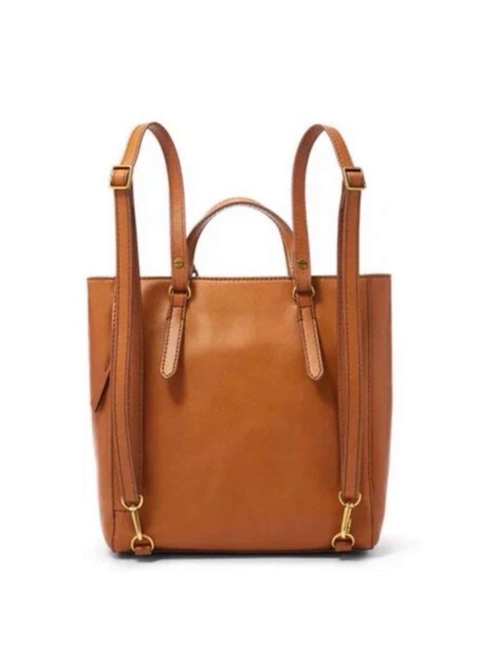 Fossil Camilla Convertible Backpack in Cognac Leather - Picture 3 of 9
